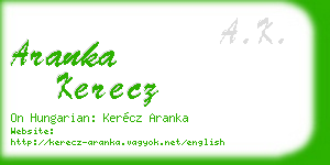 aranka kerecz business card
